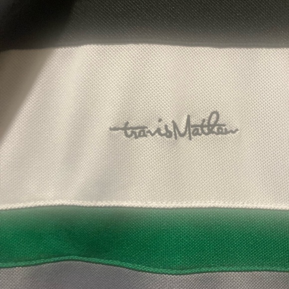 Travis Mathew Gray and Green Polo Shirt Sporty Design - Picture 3 of 8